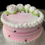 Vanilla Cake with Rosette Topping