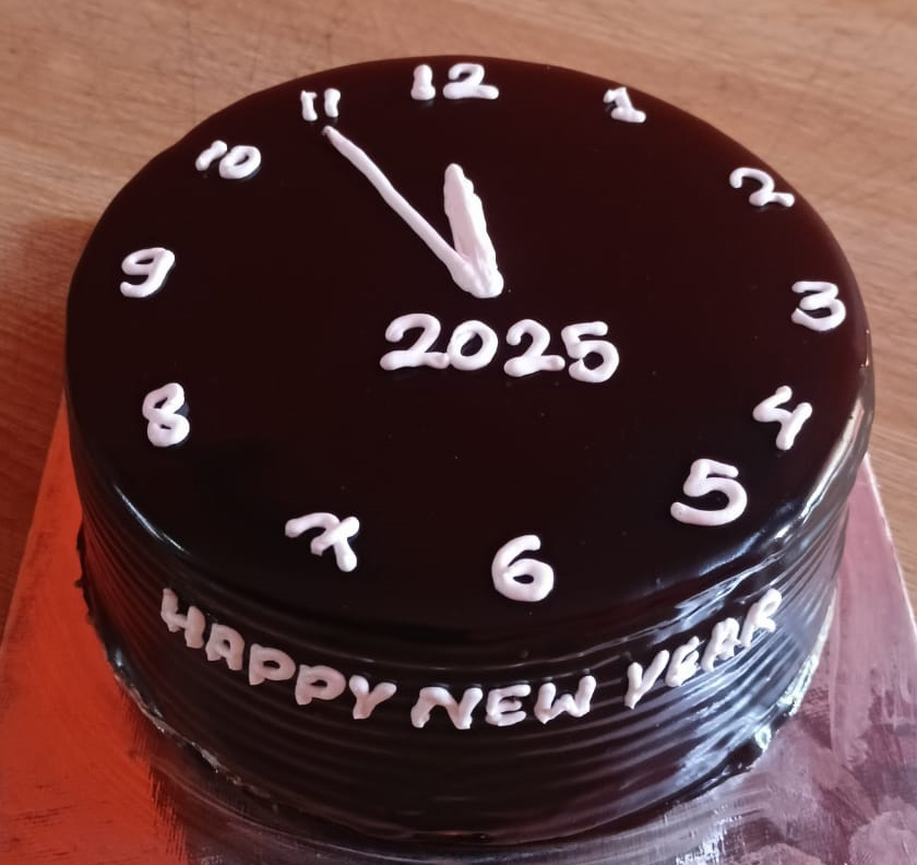 New Year Cake in Chocolate