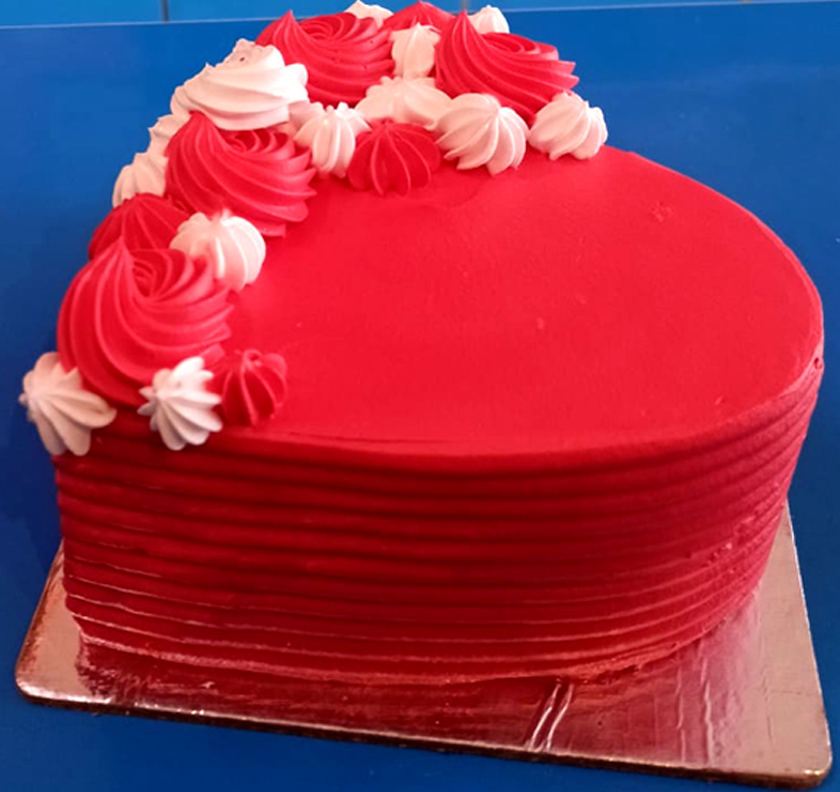 Strawberry Cake Heart Shape