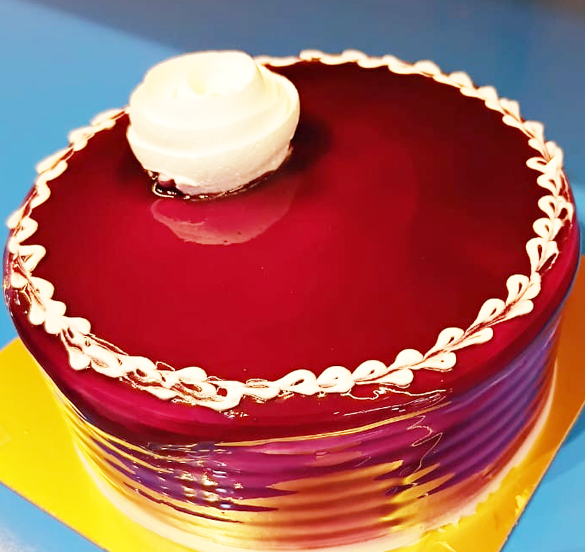 Blueberry White Rose Cake