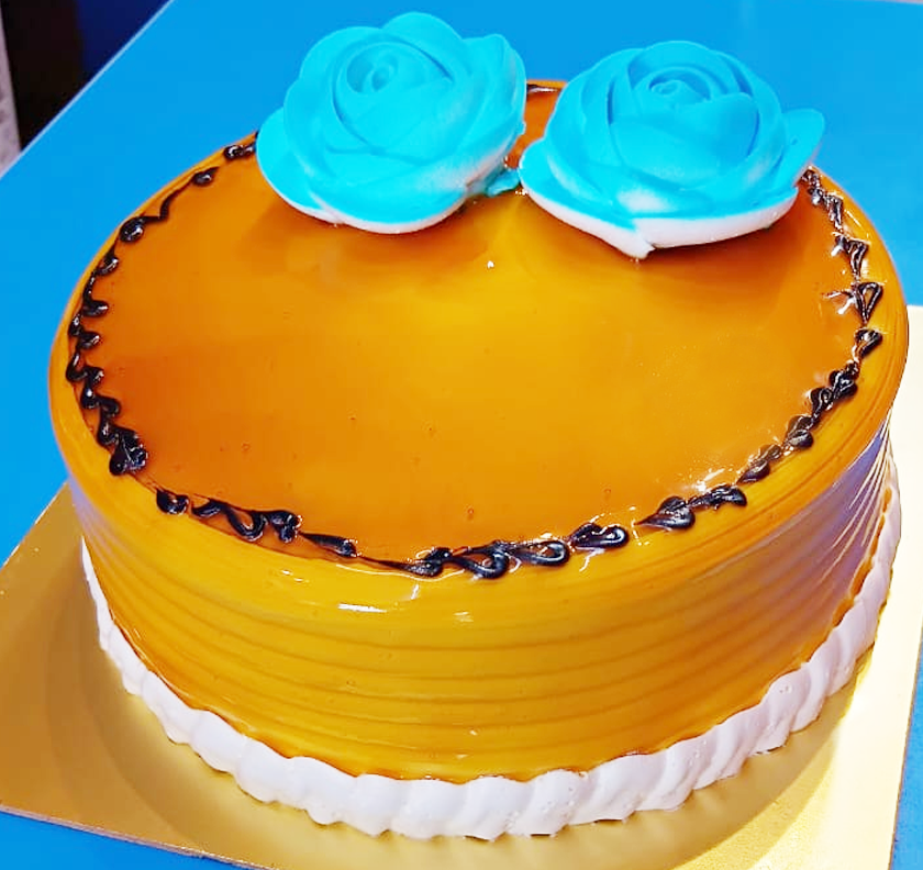 Butterscotch Cake Couple of Rose