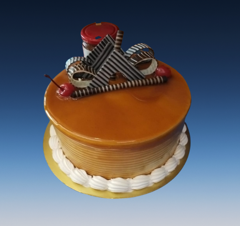 Butterscotch Cake Eggless 1 Pound