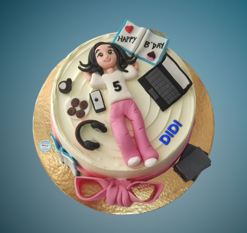 Personalized Girl Theme Birthday Cake