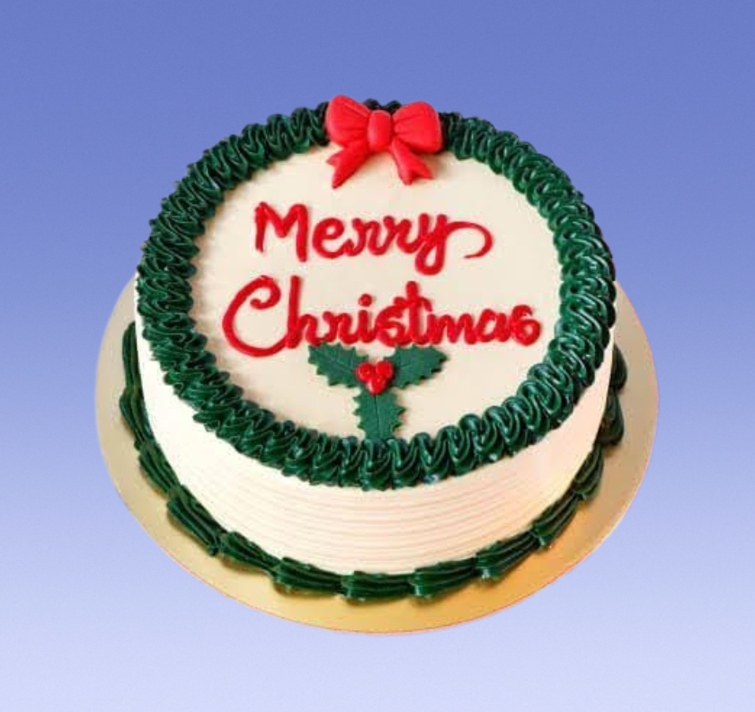 Classic Merry Christmas Buttercream Cake