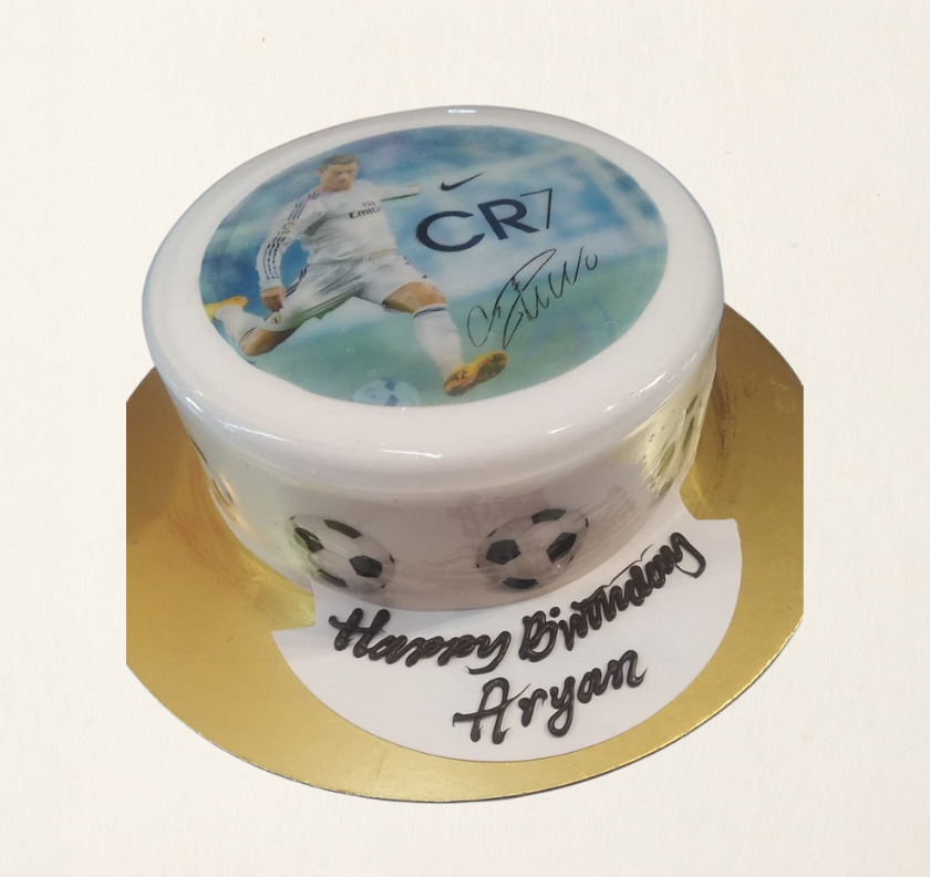 Cristiano Ronaldo Photo Football Birthday Cake